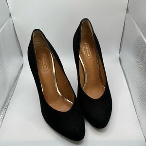 Coach Black Suede Women's Heels